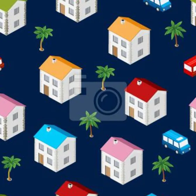 Tapeta: Miasto izometryczne