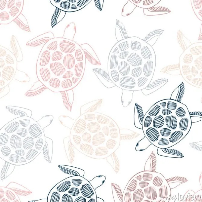 Tapeta: Minimalistyczne żółwie morskie