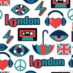 Tapeta: Modny brytyjski wzór wektora