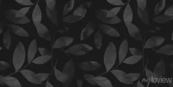 Tapeta: Monochrome seamless pattern with watercolor leaves. vector elegant