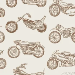 Tapeta: Motocykle w odcieniach brązowego w stylu retro