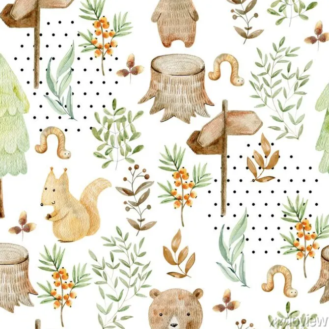 Tapeta: Motywy leśne dla dzieci