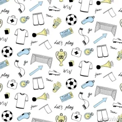 Tapeta: Motywy piłkarskie w stylu doodle