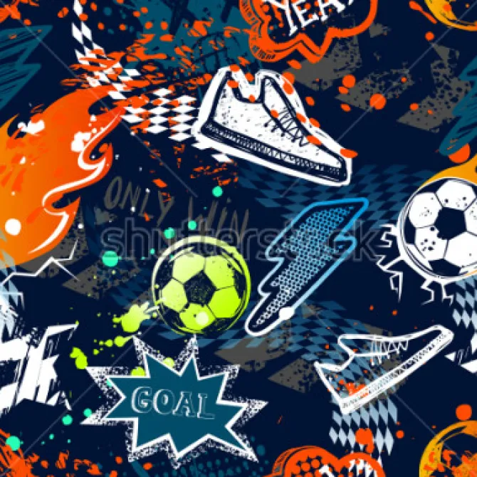 Tapeta: Motywy sportowe w stylu komiksowym