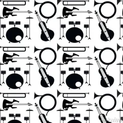 Tapeta: Music icon collection - vector silhouette illustration; vector