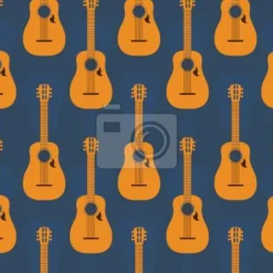 Tapeta: Muzyczny deseń z gitarami