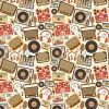 Tapeta: Muzyka bez szwu deseń retro