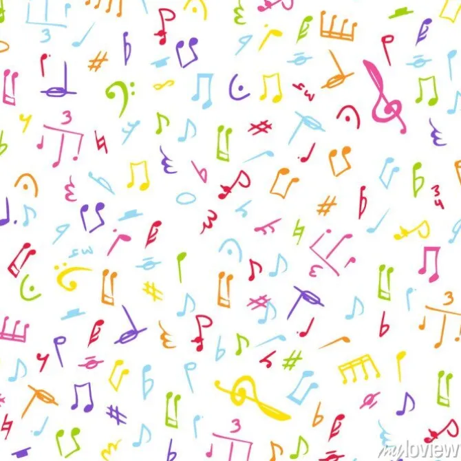 Tapeta: Muzyka bez szwu wzór