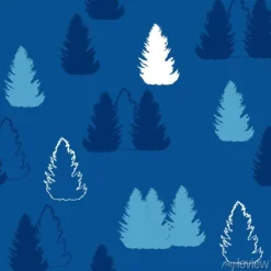 Tapeta: Niebieski świerk forrest wzór