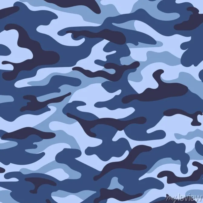 Tapeta: Niebieski wzór kamuflażu moro