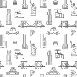 Tapeta: Nowy jork bez szwu wektora deseniu
