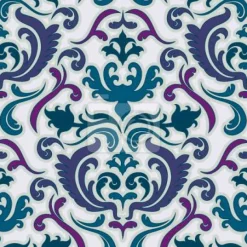 Tapeta: Ornamenty w odcieniach niebieskiego i filetowego