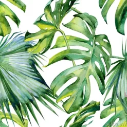 Tapeta: Palmowe liście na akwareli