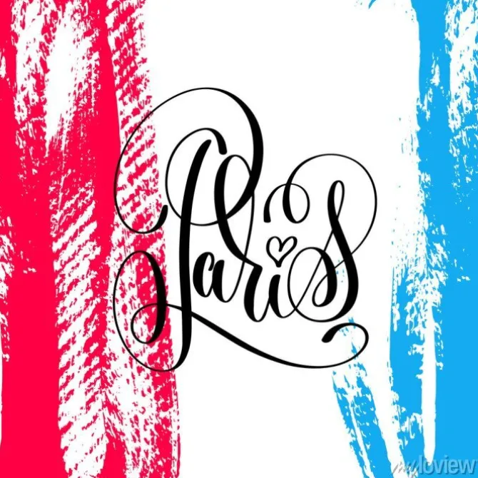 Tapeta: Paryski ręki literowania inskrypcja na szczotkarskim uderzenia