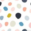 Tapeta: Pastelowe nieregularne kropki na białym tle