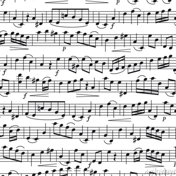 Tapeta: Pięciolinia z nutami