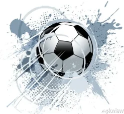 Tapeta: Piłka footballowa na szarych plamach