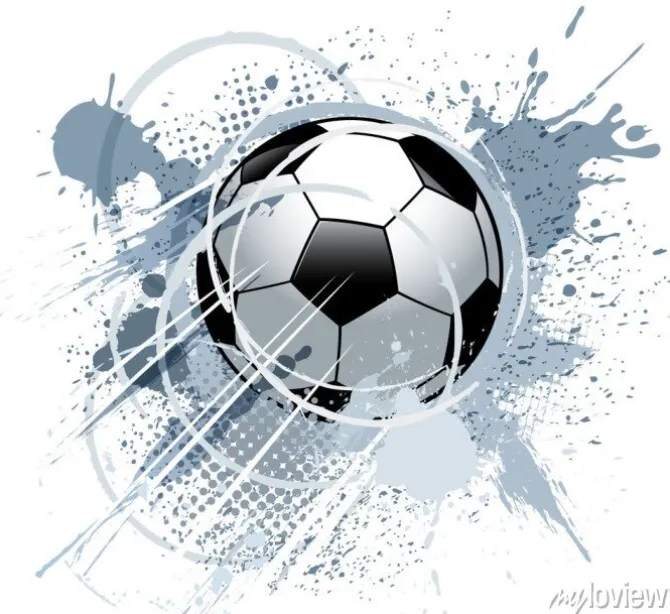 Tapeta: Piłka footballowa na szarych plamach