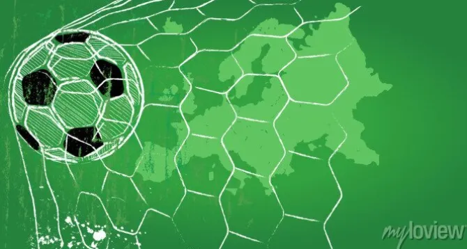 Tapeta: Piłka nożna / piłka szablon projektu, mapa europy, wolnego miejsca