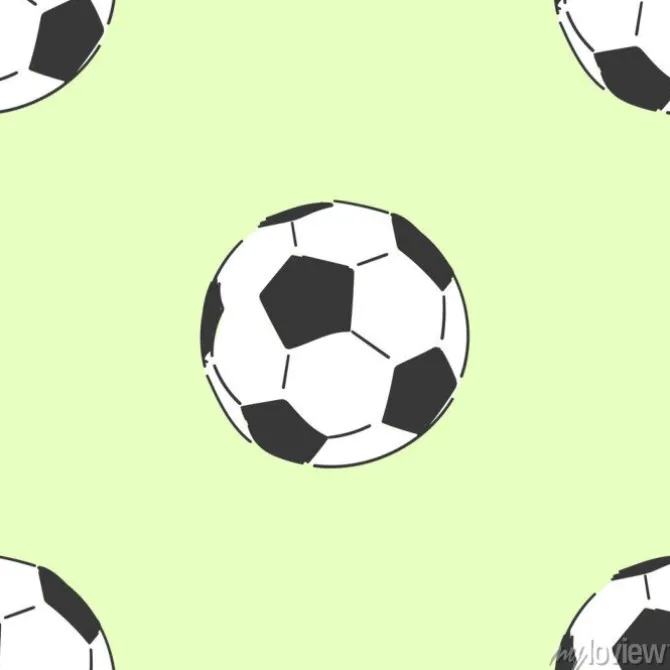 Tapeta: Piłka nożna soccerball wzór, ręcznie rysowane styl wektor doodle