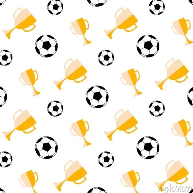 Tapeta: Piłki do piłki nożnej i puchary