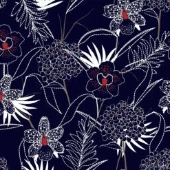 Tapeta: Piękna orchidea i graden mix kwiatów z kreską pozostawia wektor