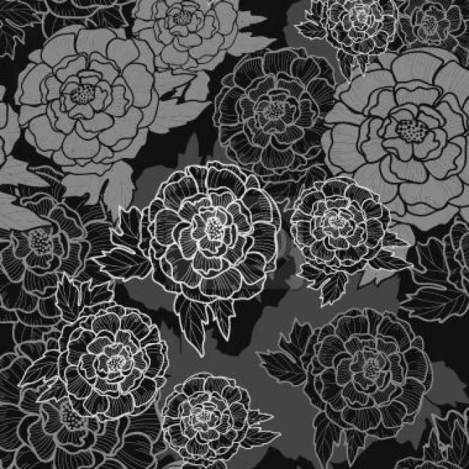 Tapeta: Piwonie w ogrodzie nocnym