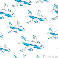 Tapeta: Planes seamless background, airlines air travel concept, vector