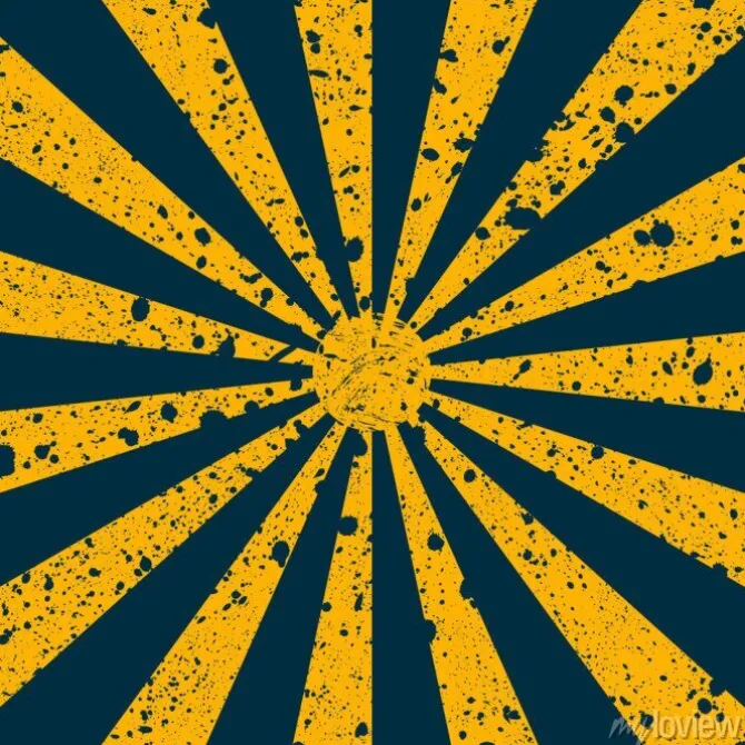 Tapeta: Porysowany grunge tle w postaci promieniami słonecznymi. ilustracji