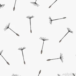 Tapeta: Proste bez szwu deseń z latających dandelion nasion lub achenes