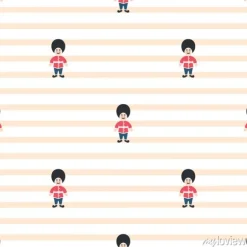 Tapeta: Queen guardsman cute bezszwowe paski wektora deseniu. czerwony