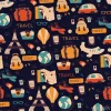 Tapeta: Rę cznie rysowane travel bezszwowych wzã³r.