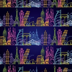 Tapeta: Ręcznie rysowane doodle podróży ilustracji. podróżuj!