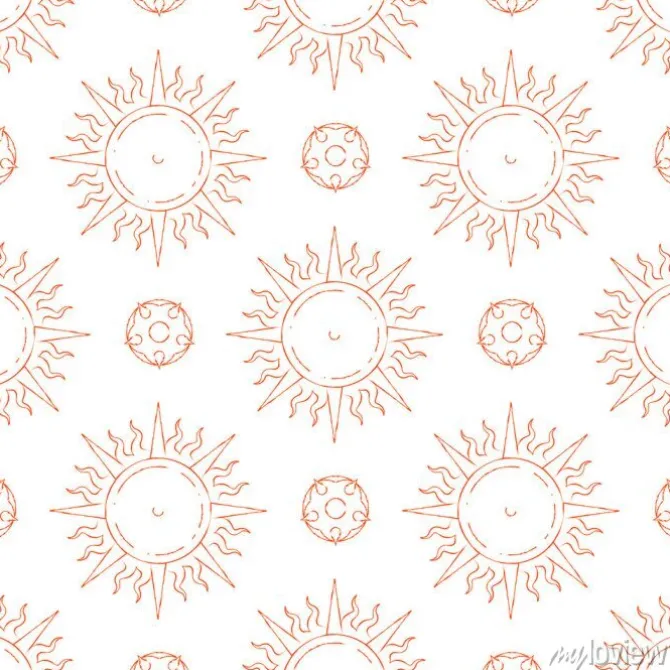 Tapeta: Ręcznie rysowane słońce wzór