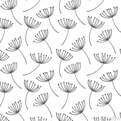 Tapeta: Ręcznie rysowane wzór z ozdobny nasiona mniszka lekarskiego.