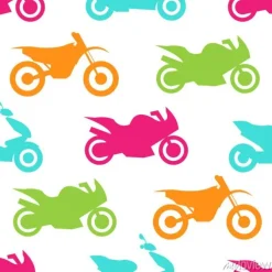 Tapeta: Retro motocykl bez szwu wzór