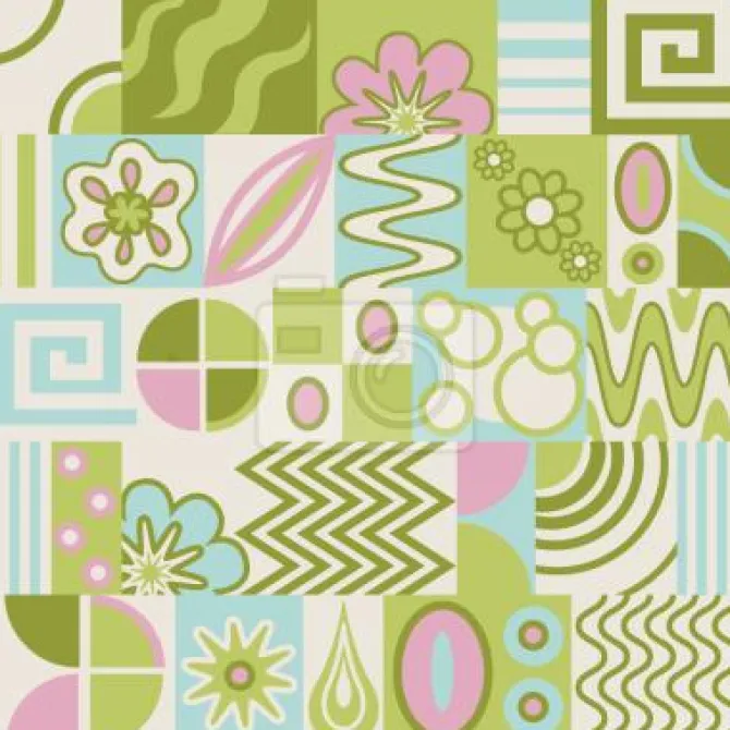 Tapeta: Retro zielony potpourri