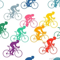 Tapeta: Rowerów kierowcy wzór - kolorowe