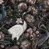 Tapeta: Royal birds, crane, peacock, heron. luxury wallpaper, mural.