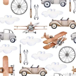 Tapeta: Samochody i samoloty wśród chmur