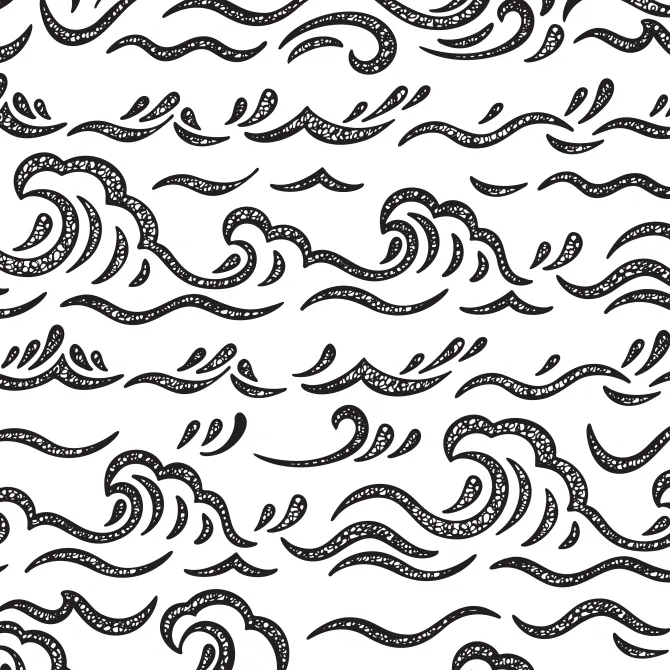 Tapeta: Sea waves vector seamless pattern
