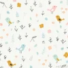 Tapeta: Seamless childish pattern with tiny birds and floral elements.