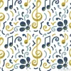 Tapeta: Seamless pattern. doodle vector background, music concert festival.