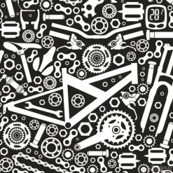 Tapeta: Seamless pattern of bicycle parts. vector image.