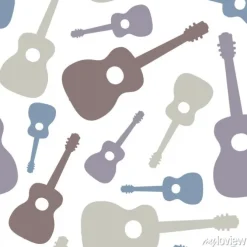 Tapeta: Seamless pattern of guitars on white