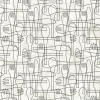 Tapeta: Seamless pattern of forks, spoons and knives. retro mid century