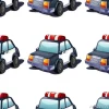Tapeta: Seamless pattern tile cartoon with police car