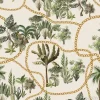 Tapeta: Seamless pattern with exotic trees such us palm, monstera and