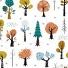 Tapeta: Seamless pattern with colorful autumn forest trees. great for