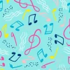Tapeta: Seamless pattern with musical notes. vector hand draw background